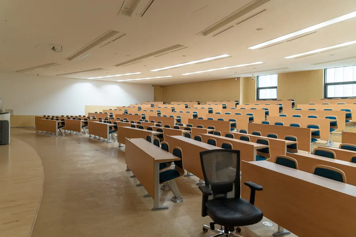 University lecture hall for international students